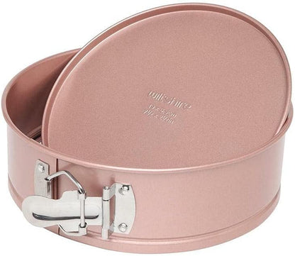 Rose Gold Spring Form Pan Ø19Cm, PFOA PTFE Free, Cake Tin, Cake Mould, Baking Pan, Round, Non-Stick with Flat Base, 1900Ml