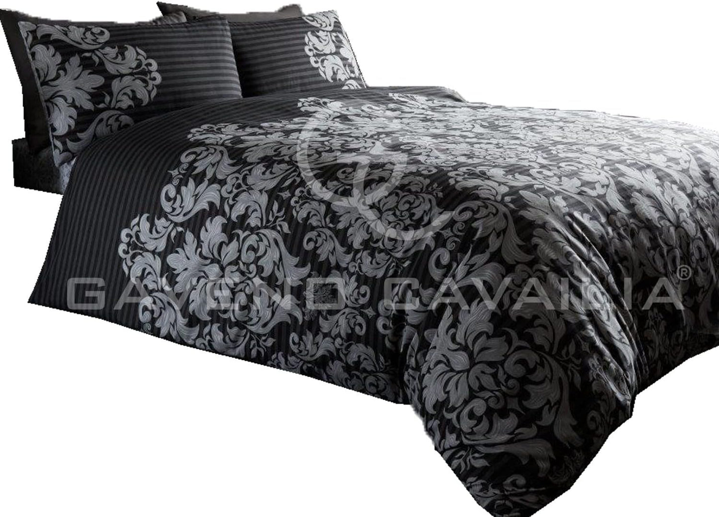 Paisley Duvet Cover King Size - Reversible Bedding & Linen - Ultra Soft Bed Cover with Pillow Cases - Black