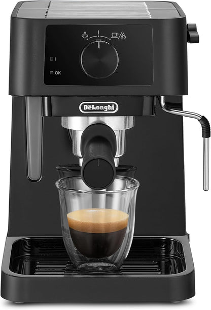 Stilosa EC230.BK, Traditional Barista Pump Espresso Machine, Espresso and Cappuccino, 2 Cups, Black