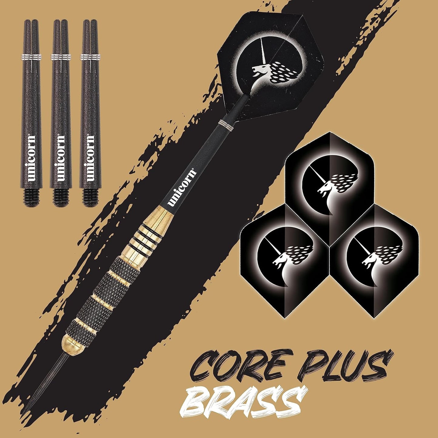 Steel Tip Darts Set | Core plus | Authentic 100% Brass Barrels