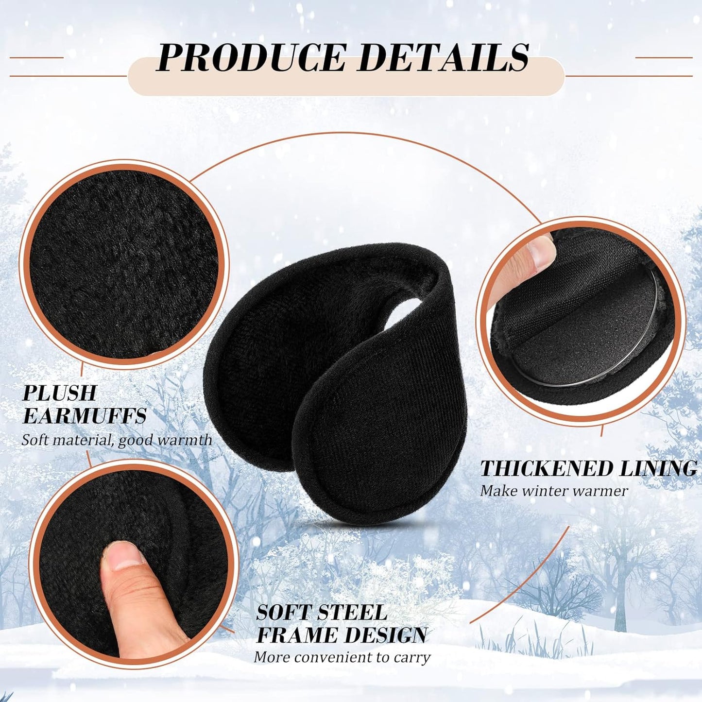 Ear Muffs Fleece Ear Warmers for Women Unisex Warm Sleeping Ear Muffs Outdoor Running Ear Warmer Plush Ear Covers for Winter