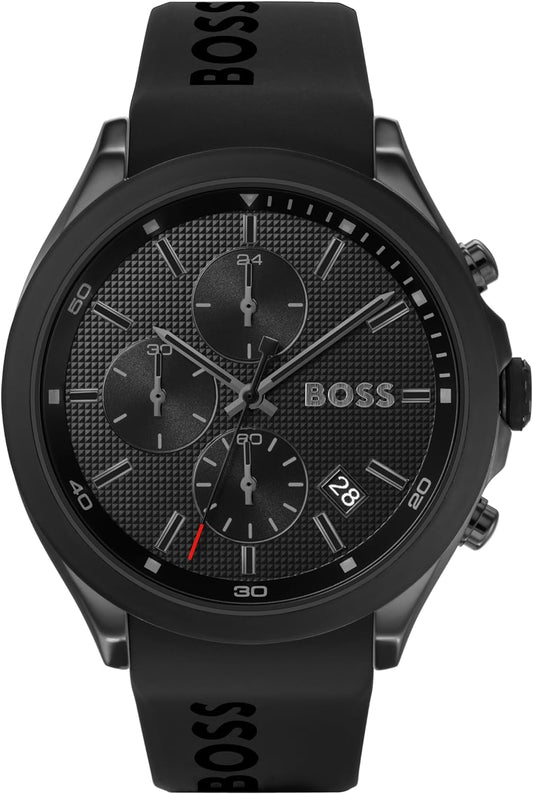 Chronograph Quartz Watch for Men VELOCITY Collection with Silicone Bracelet