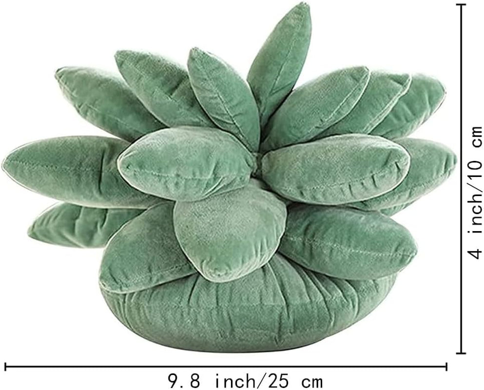 9.8 in Succulent Pillow, Plant Pillow,Cute Stuffed Plant Plush Pillows, 3D Succulents Cactus Pillow, Plush Cushion for Garden Bedroom Home Decor