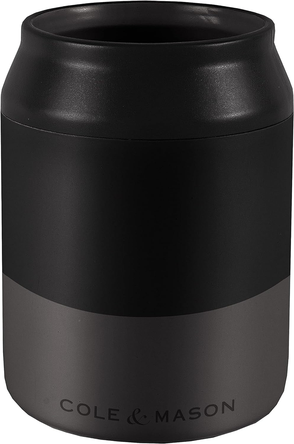 Linton Black/Grey Utensil Pot Holder, Kitchen Utensil Organisation, Countertop Utensils Storage Jar, Ceramic, (H) 160 Mm X (D) 120 Mm