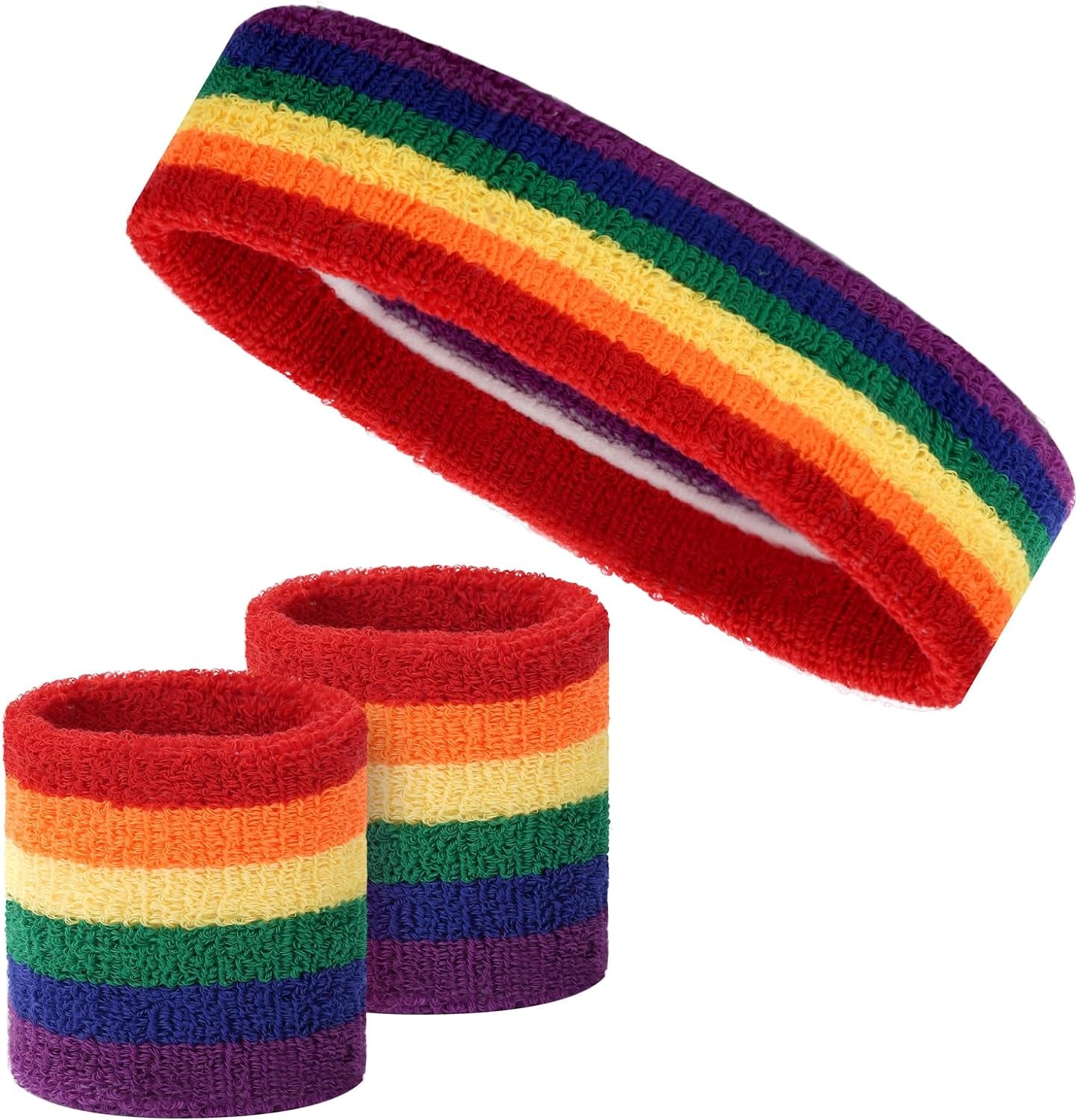 Sweatbands Wrist, Absorbent Wrist Sweatbands for Men and Women, Fitness Arm Sweatband, Sports Sweatband Bracelet, Soft Cotton for Handball Football Tennis