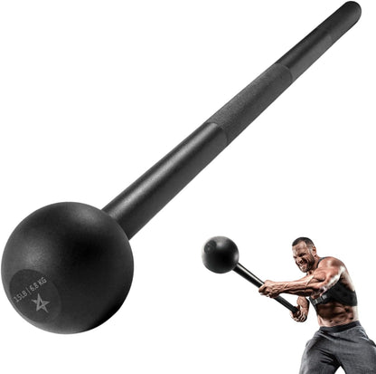 Alloy Steel Mace Macebell, Weighted Bar for Strength Training, Shoulder, Grips & Forearms Workouts - Gym Hammer with Multiple Size