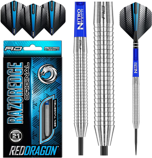 Razor Edge Series Darts Tungsten Professional Steel Darts with Flights and Shafts