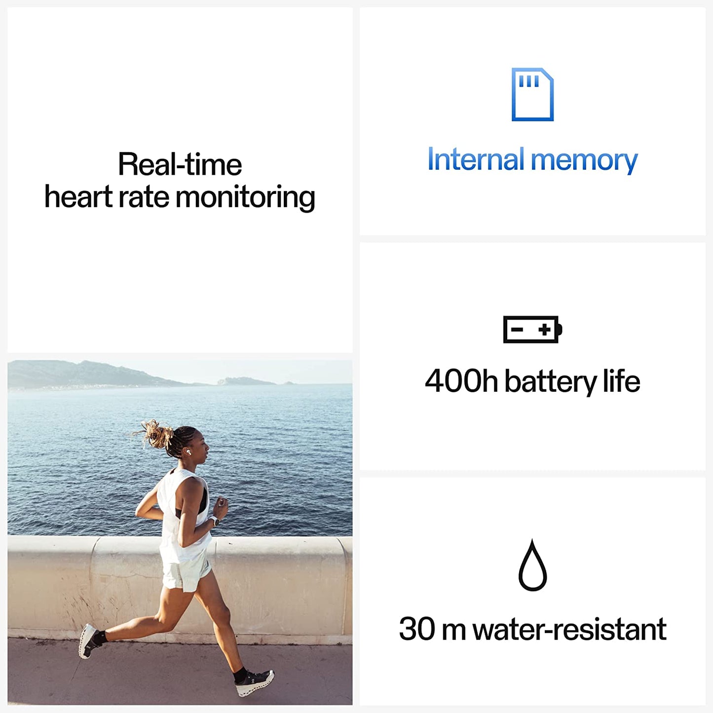 H10 Heart Rate Monitor - ANT + , Bluetooth - Waterproof HR Sensor with Chest Strap - Built-In Memory, Software Updates - Works with Fitness Apps, Cycling Computers, Sports and Smart Watches