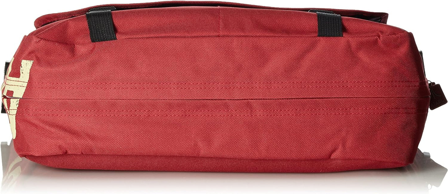 Meroncourt BIO-MB221005ATA Messenger Bag with Japanese Logo, Red (Crimson Red)