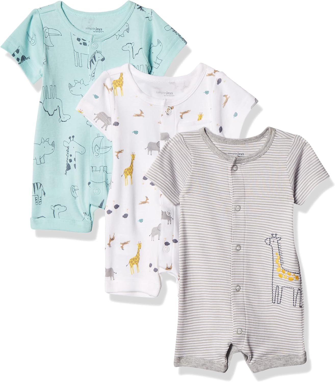 Baby Boys' Rompers (Pack of 3)