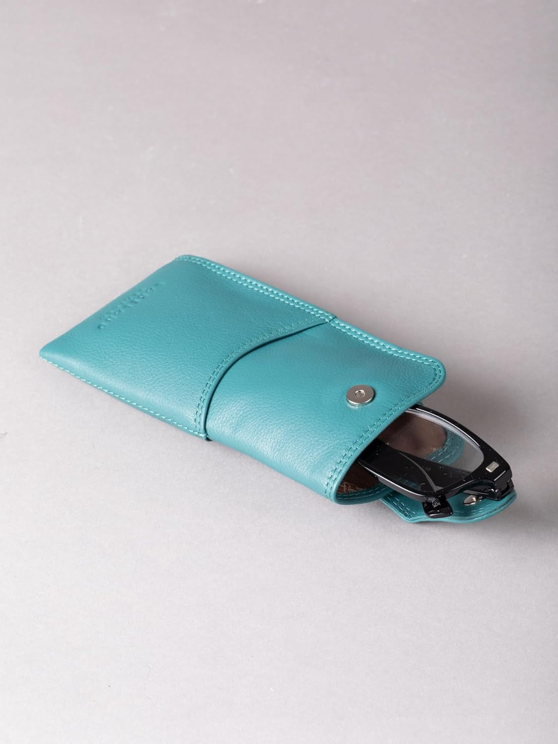 Real Leather Glasses Case