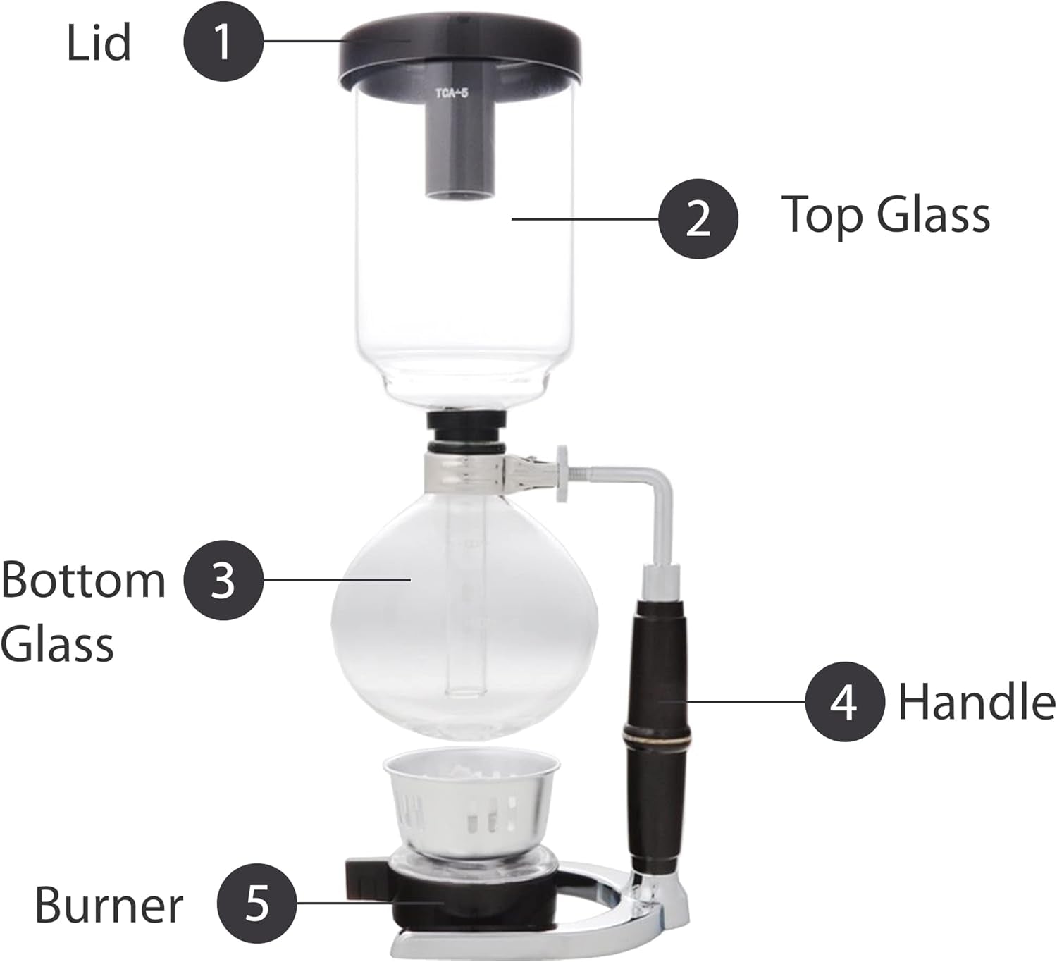 ® Coffee Master 5-Cup Syphon/Vacuum Glass Coffee Maker (5-Cup Coffee Maker)