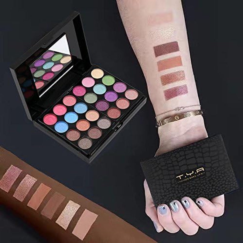 Eyeshadow Palette Makeup Palette 35 Bright Colors Matte and Shimmer Lip Gloss Blush Brushes