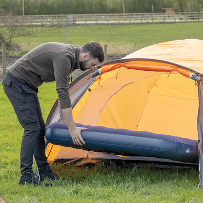 88010 Flocked Double Airbed/Easy Inflate & Deflate/Weatherproof/Great for Camping, Festivals, Sleepovers & Family Gatherings