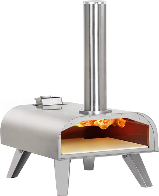 Pizza Ovens Wood Pellet Pizza Oven Wood Fired Pizza Maker Portable Stainless Steel Pizza Grill