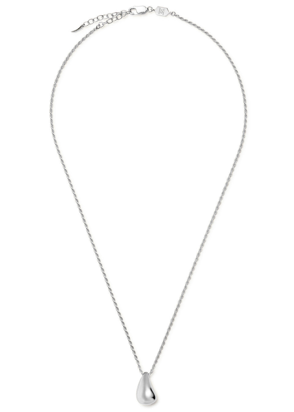 Missoma Savi Droplet Rhodium-Plated Necklace