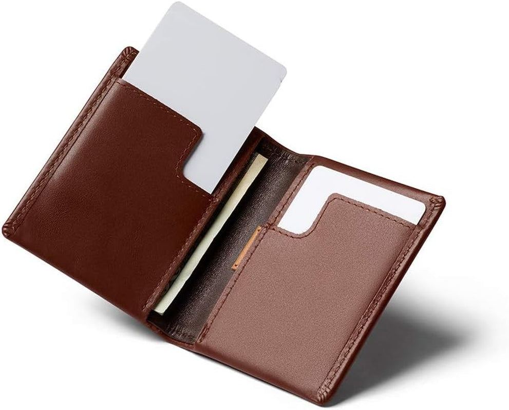 Slim Sleeve, Slim Leather Wallet (Max. 8 Cards and Bills)