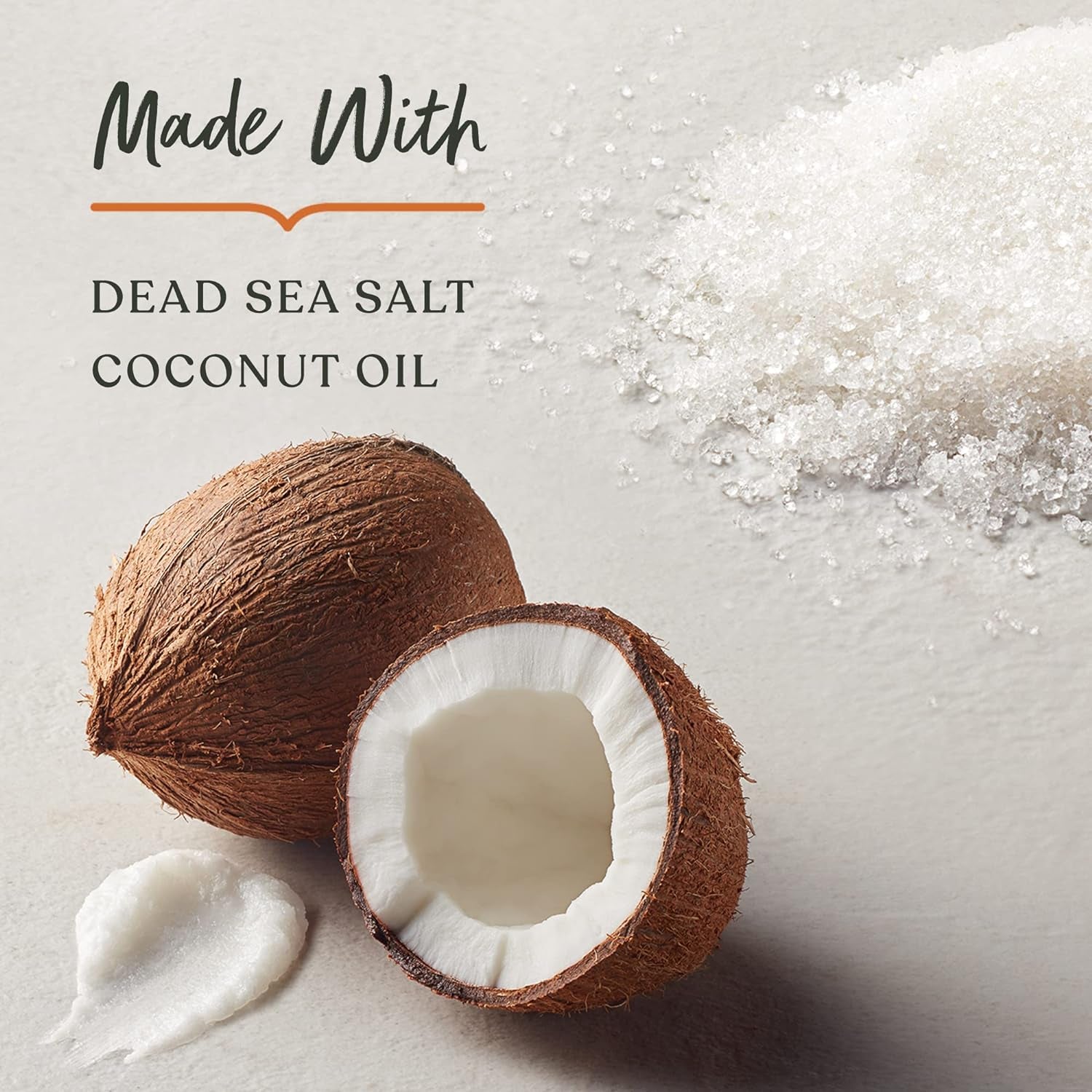 Spa Dead Sea Salt Scrub with Coconut Oil, No Mineral Oil, Cruelty Free and Vegan, 650 G