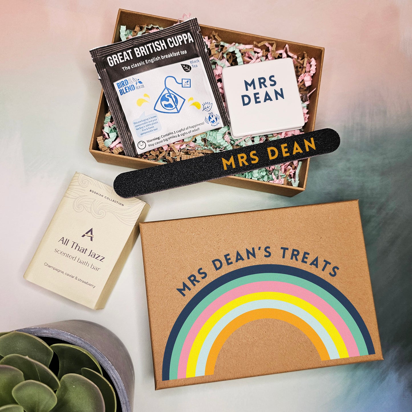 Teacher Rainbow Self Care Gift Set