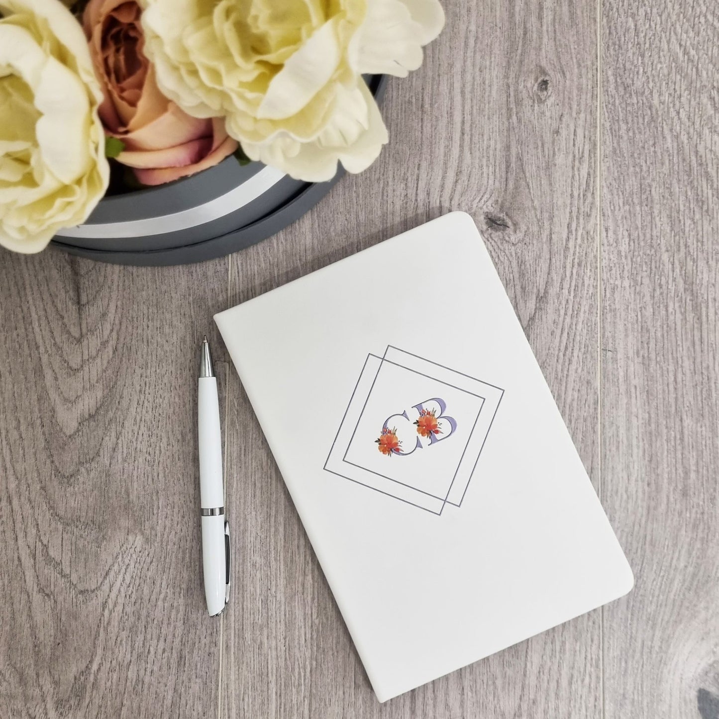 Floral Initials Teacher Notebook