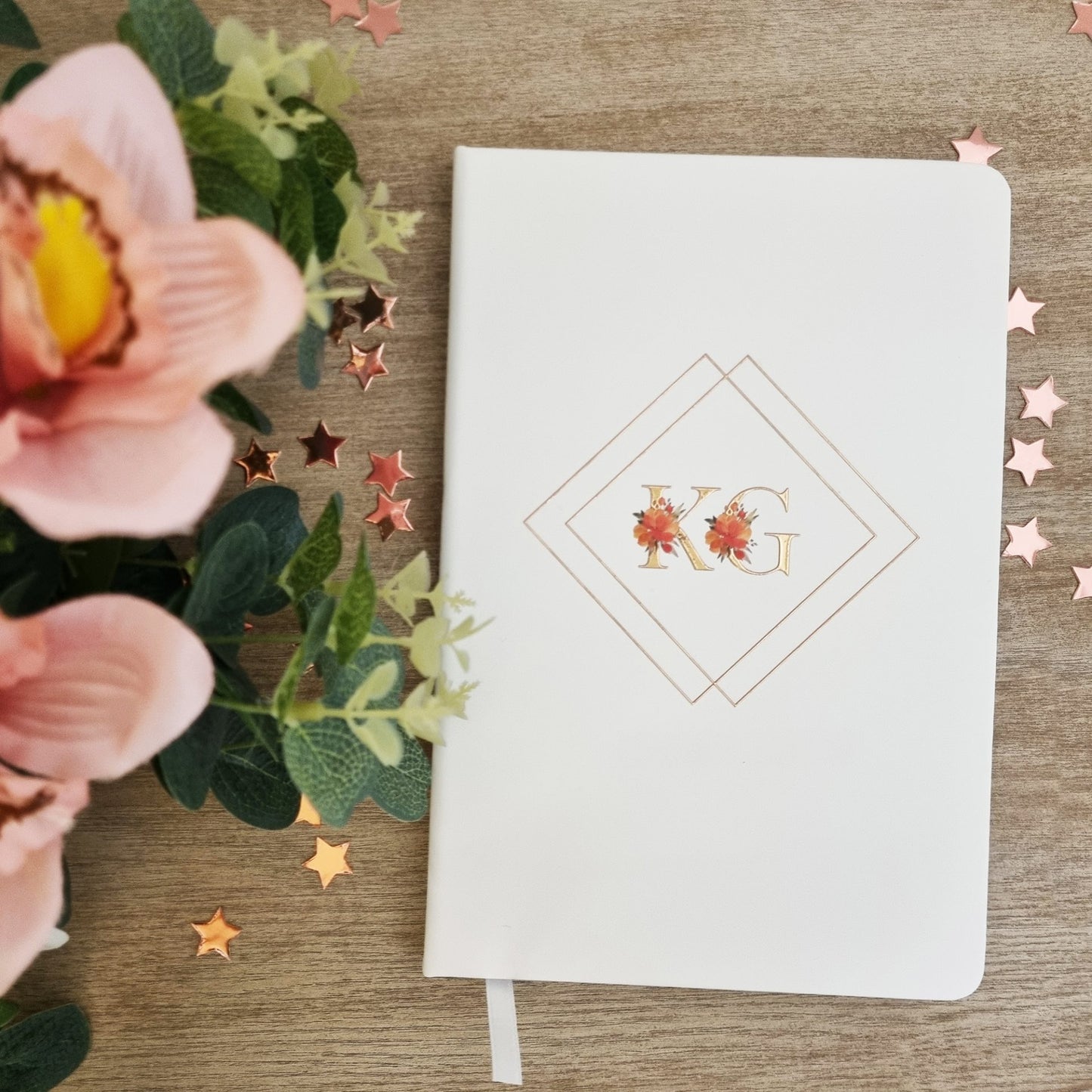 Floral Initials Teacher Notebook