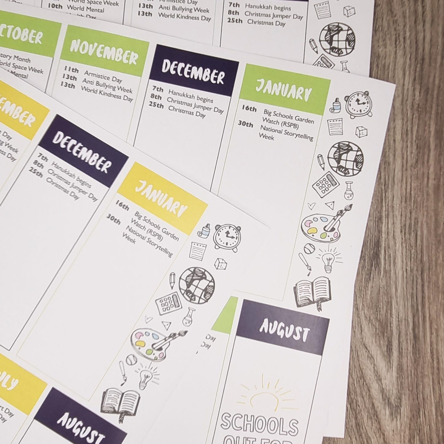 Personalised Teacher Wall Planner