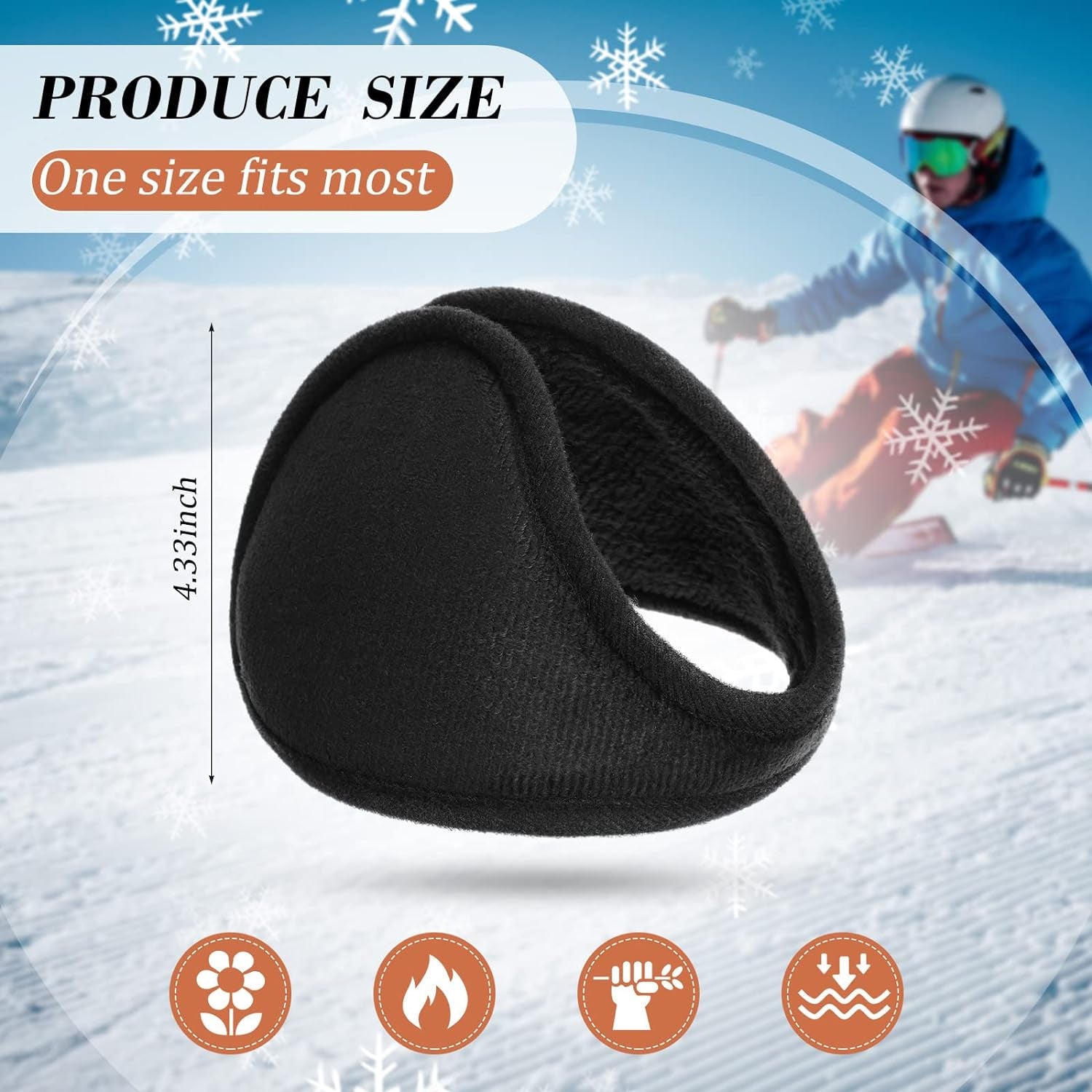 Ear Muffs Fleece Ear Warmers for Women Unisex Warm Sleeping Ear Muffs Outdoor Running Ear Warmer Plush Ear Covers for Winter