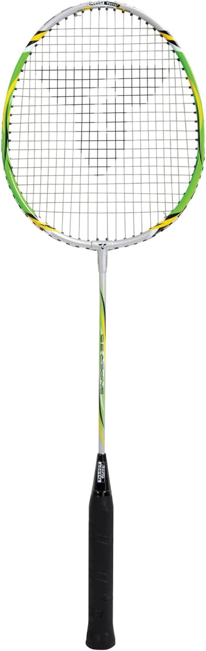 Badminton Racket Sniper 3.6,Colour: Silver-Green, 429802