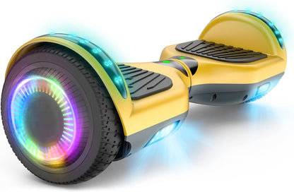 Hoverboard Self Balancing Scooter 6.5" Two-Wheel Self Balancing Hoverboard with Bluetooth Speaker and LED Lights Electric Scooter for Adult Kids Gift