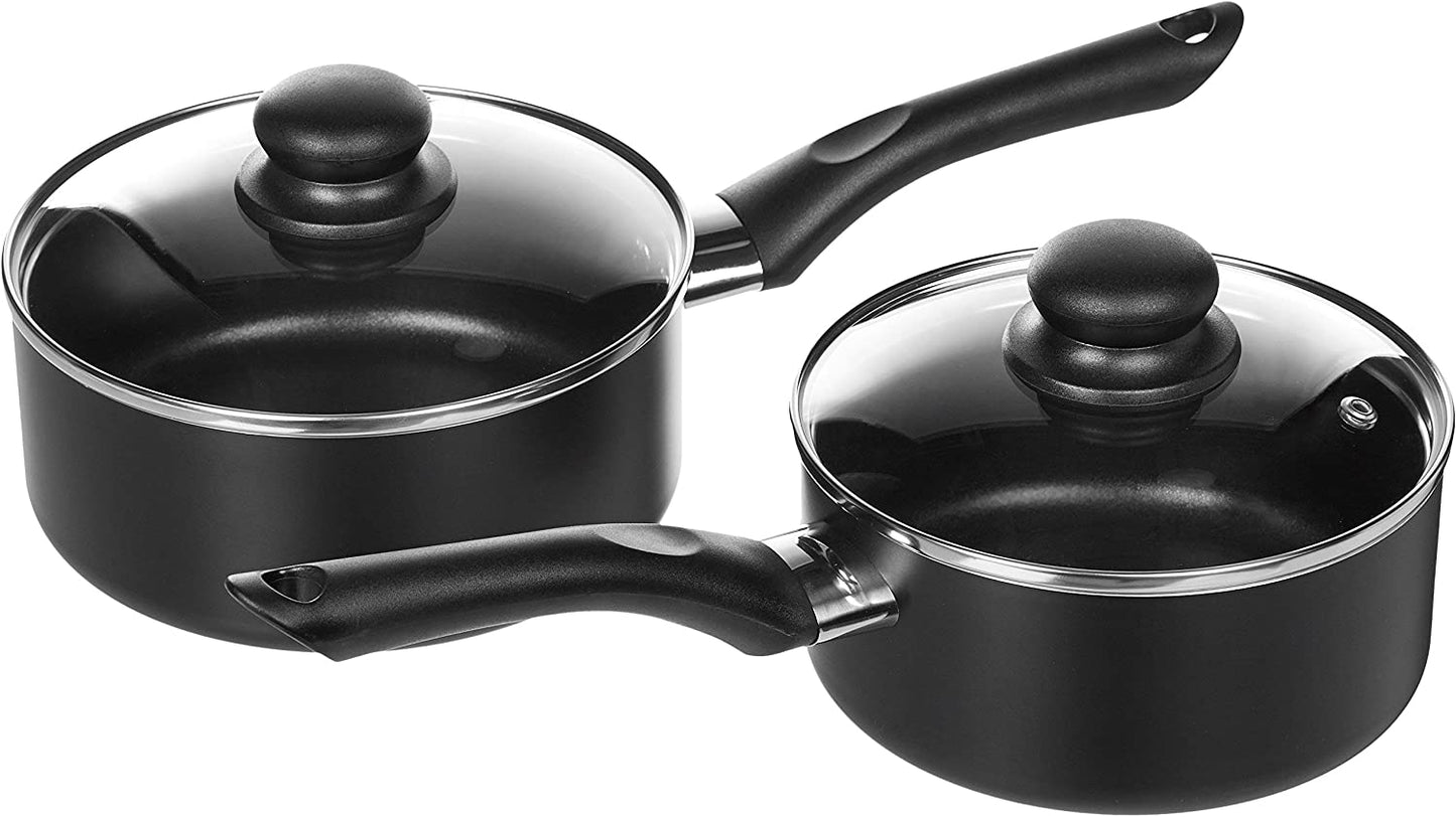 8-Piece Non-Stick Cookware Set, Black