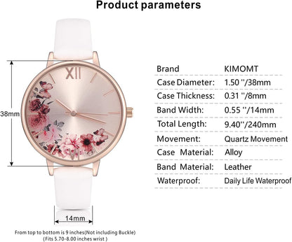 Womens Watches Leather Quartz Watch Waterproof Fashion Wristwatch for Women Ladies Girls