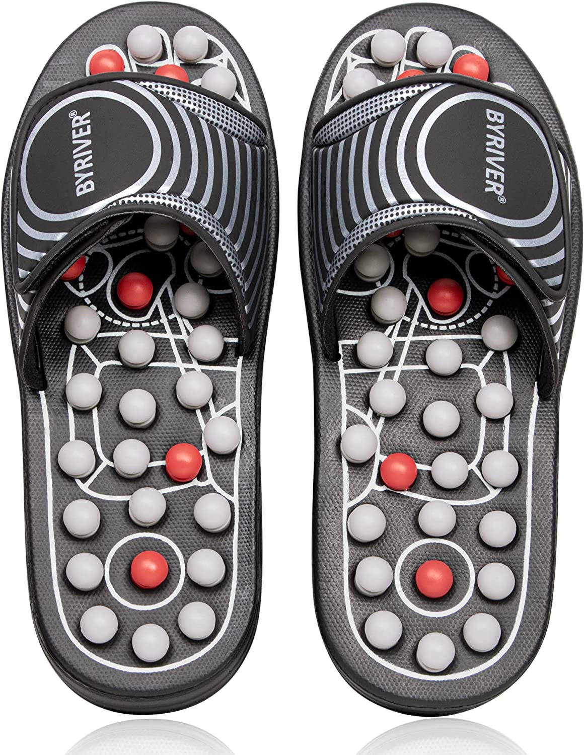 Foot Massager Roller Plantar Fasciitis Slippers Reflexology Tools, Arthritis Pain Relief, Wellness Relaxation Gift for Men Women (02XS)