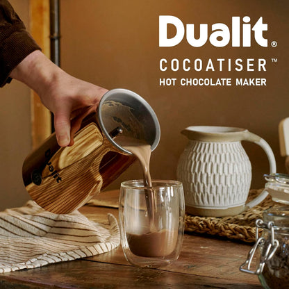 Cocoatiser™ Hot Chocolate Maker - 250Ml Capacity - Powder, Buttons & Grated Chocolate - Velvety Hot Chocolate in 3 Mins - Cordless Jug - Copper