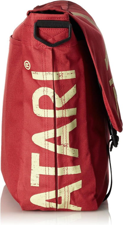 Meroncourt BIO-MB221005ATA Messenger Bag with Japanese Logo, Red (Crimson Red)