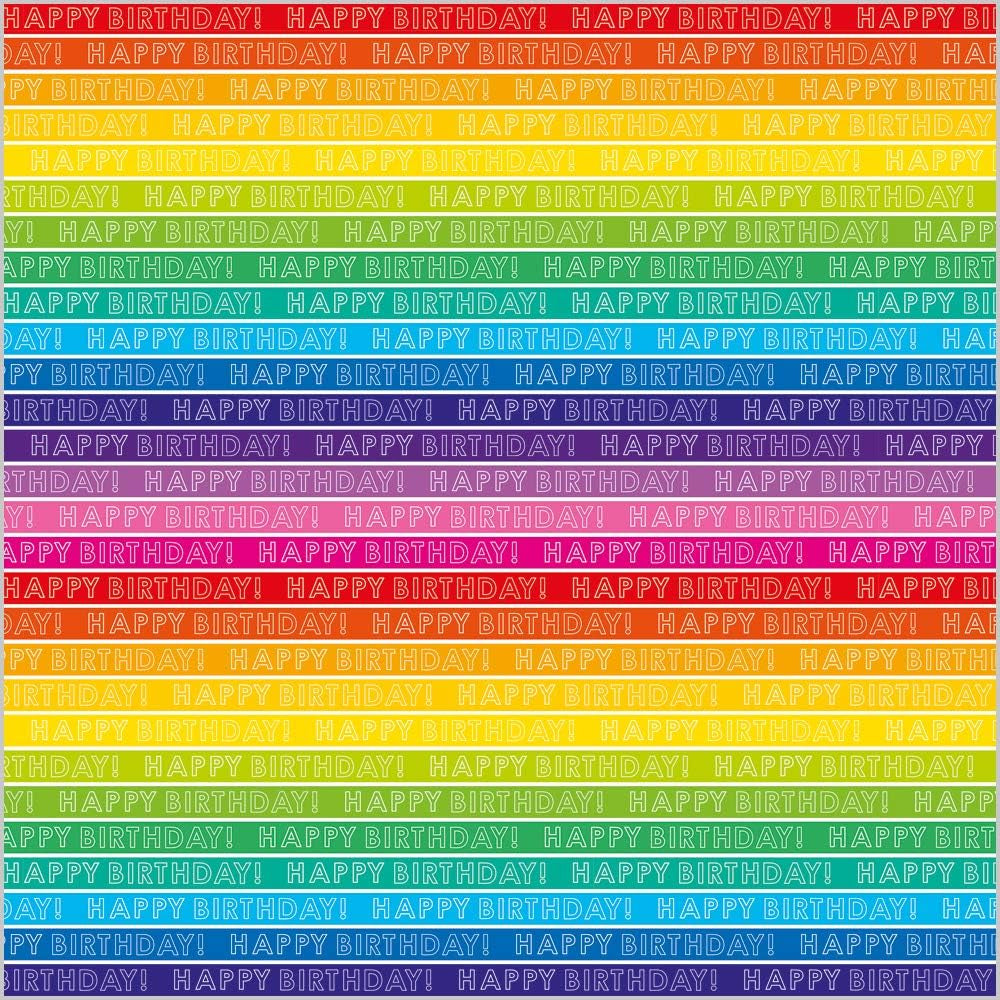 Cards Wrapping Paper 12370A"Rainbow Stripe" Gift Wrap Pack with 2 Sheets & 2 Tags, Plastic Free & Fully Recyclable, Multicoloured