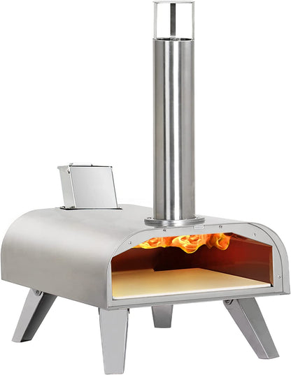 Pizza Ovens Wood Pellet Pizza Oven Wood Fired Pizza Maker Portable Stainless Steel Pizza Grill