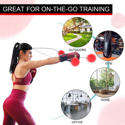 Upgraded Boxing Reflex Ball, Boxing Training Ball, Mma Speed Training Suitable for Adult/Kids Best Boxing Equipment for Training, Hand Eye Coordination and Fitness.