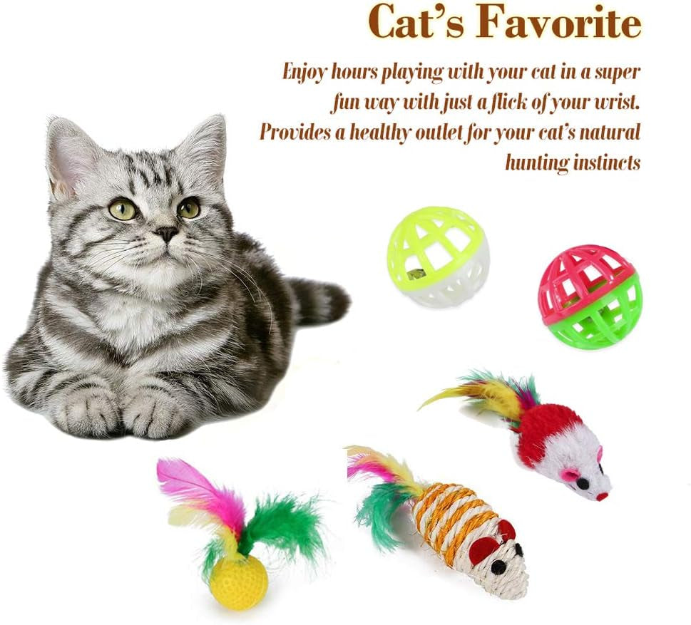 20Pcs Kitten Toys Cat Interactive Toys Set for Indoor Cats