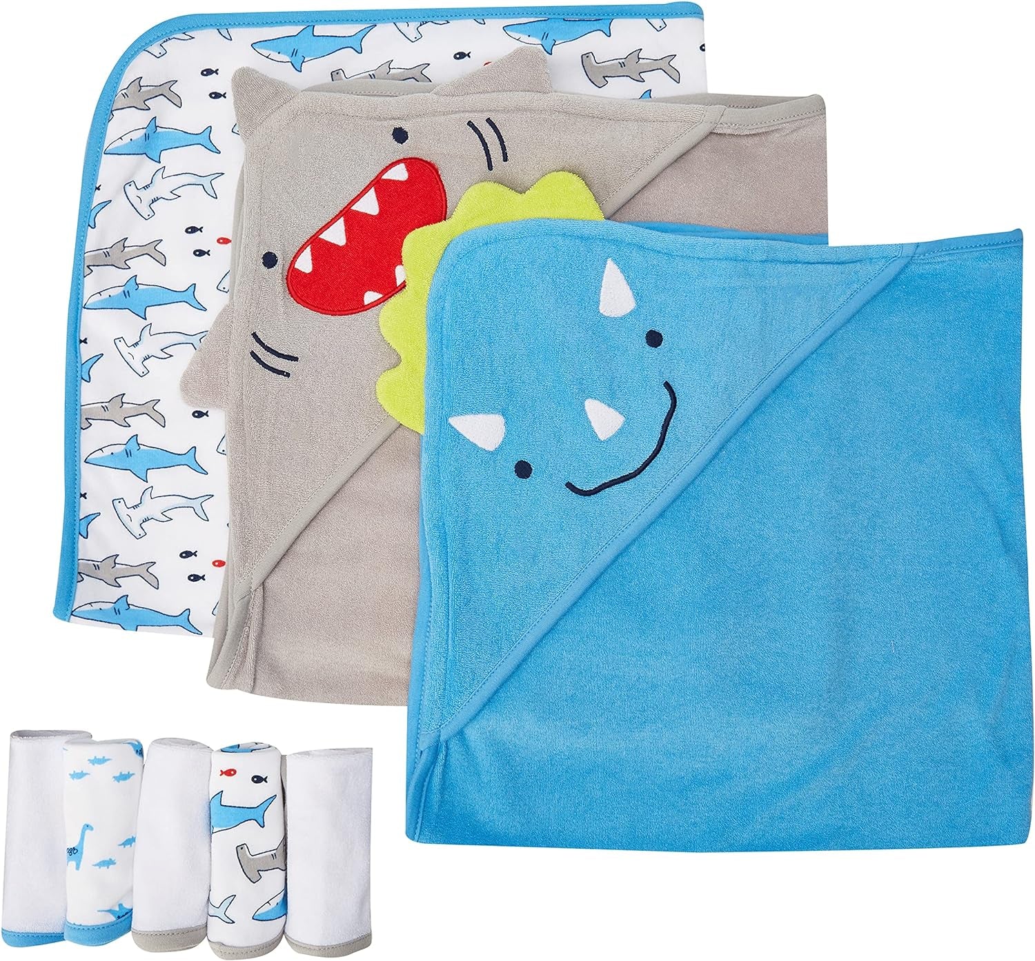 Unisex Babies' 8-Piece Towel and Flannel Set, Multipacks