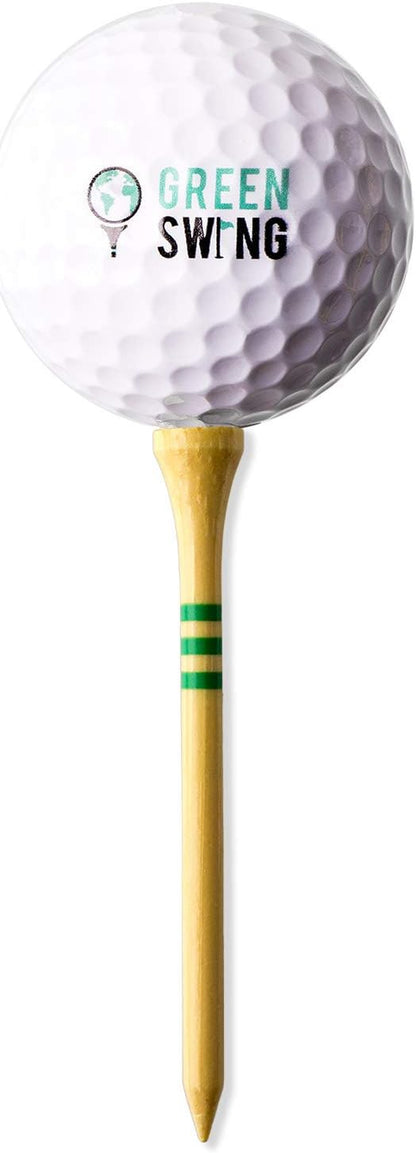 Bamboo Golf Tees | Choice of Sizes 38Mm 54Mm 70Mm 83Mm | Strong Sustainable Biodegradable | 30Pcs (83Mm | 3 1/4" | 30Pcs)