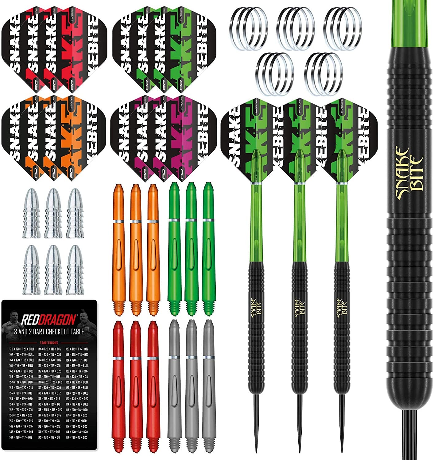 Peter Wright Snakebite Brass Darts Sets