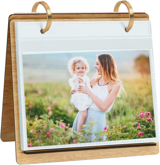 Desk Photo Albums 6X4 Slip in for 60 Photos Flip Photo Frame for 6X4