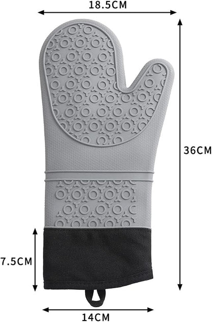 Grey Silicone Double Non-Slip Glove for  Breadmaker