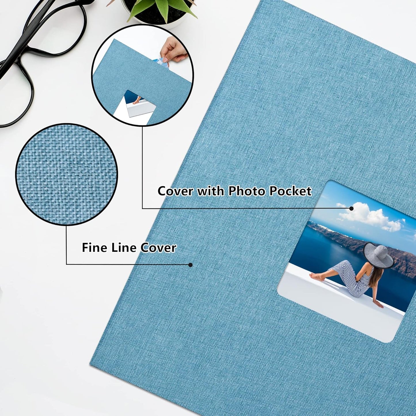 Self Adhesive Photo Album 10X15 8X13 13X18 15X20 20X25 Cm 60 Pages Scrapbook Album DIY Scrap Book with a Pen