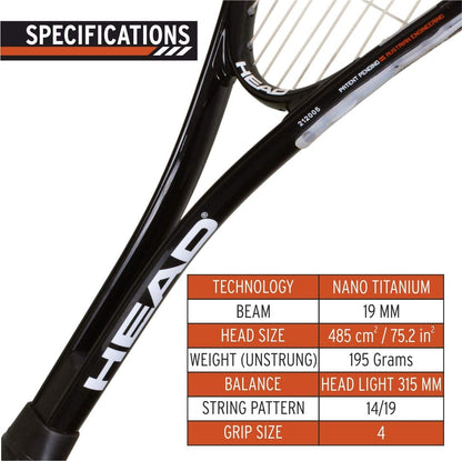 Nano Ti Spector 2.0 Squash Racket, White