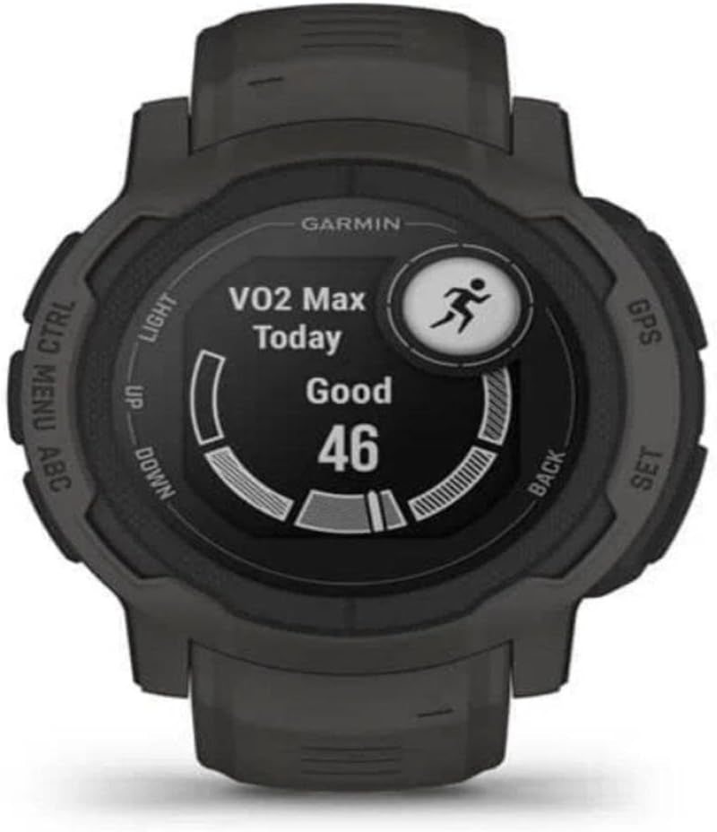 Instinct 2, Rugged GPS Smartwatch, Built-In Sports Apps and Health Monitoring, Ultratough Design Features, Graphite