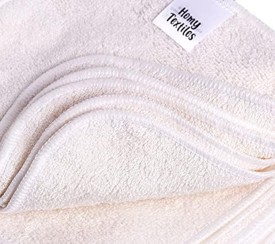 Pack of 25 Bamboo Reusable Wash Cloth & Baby Wipes - 20 Cm X 20 Cm Soft Flannel Face Cloth with a Decorative Stylish 100% Cotton Bag - Newborn Essentials