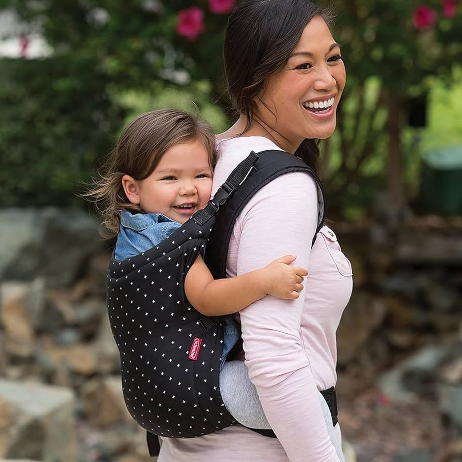 Zip Ergonomic Travel Carrier - Ergonomic Face-In Compact, Front and Back Carry, for Newborns and Toddlers 12Lbs- 40Lbs / 5.4 - 18.1 Kg