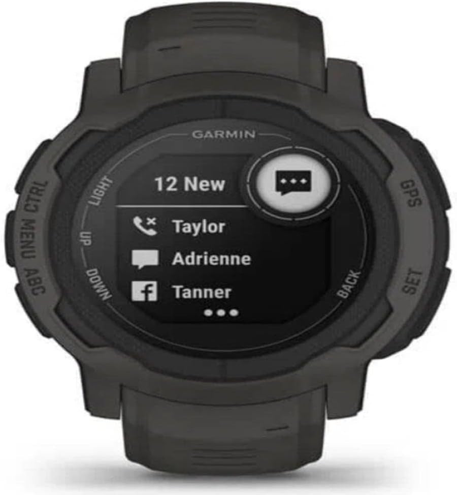 Instinct 2, Rugged GPS Smartwatch, Built-In Sports Apps and Health Monitoring, Ultratough Design Features, Graphite