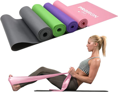 Latex-Free Resistance Bands, Exercise Bands for Strength Training, Yoga, Pilates, Stretching, Home Gym Workout, Upper Lower Body, Light Medium Heavy